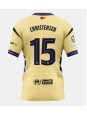 Billige Barcelona Andreas Christensen #15 Bortedrakt 2025-26 Kortermet